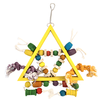 Petland Canada Tweeters Triangle Wood Bird Toy