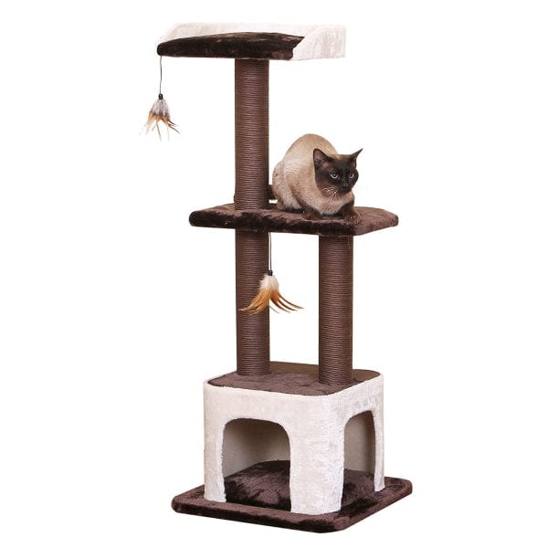 PetPals Terre Chocolate Cream Cat Tree Petland Canada