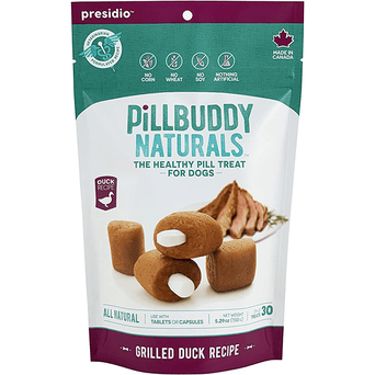 Presidio Pill Buddy Naturals Pill Hiding Treat for Dogs; Grilled Duck Recipe