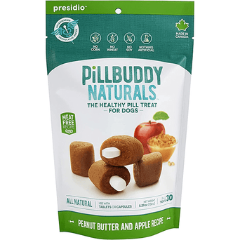Presidio Pill Buddy Naturals Pill Hiding Treat for Dogs; Peanut Butter & Apple Recipe