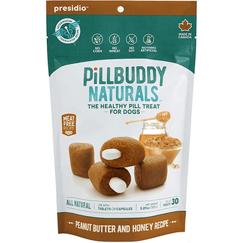 Presidio Pill Buddy Naturals Pill Hiding Treat for Dogs; Peanut Butter & Honey Recipe