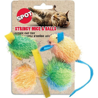 Spot Spot Stringy Mice & Balls Catnip Cat Toys