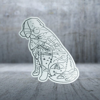 Sticker Pack Sticker Pack Dog Mountain Line Scene; Large Sticker