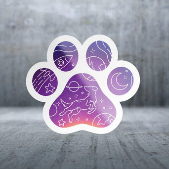 Sticker Pack Sticker Pack Dog Paw - Space Pup; Large Sticker