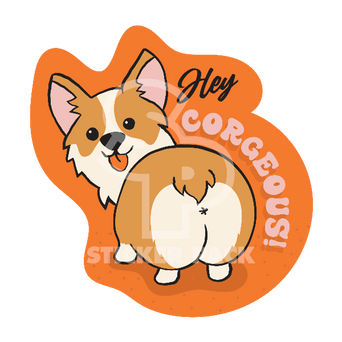 Sticker Pack Sticker Pack Dog Sayings - Hello Corgeous; Large Sticker