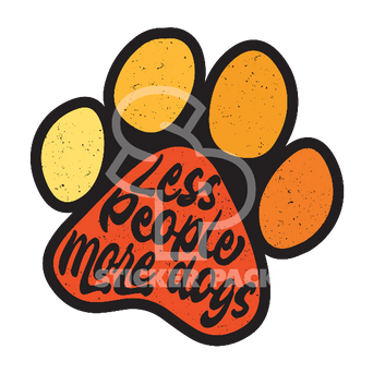 Sticker Pack Sticker Pack Dog Sayings - Less People More Dogs Paw; Small Sticker