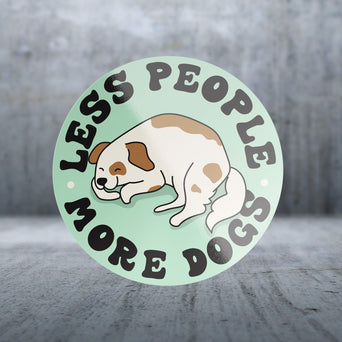 Sticker Pack Sticker Pack Dog Sayings - Less People More Dogs; Small Sticker