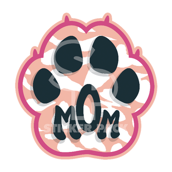 Sticker Pack Sticker Pack Dog Sayings - Pink Paw Mom; Small Sticker