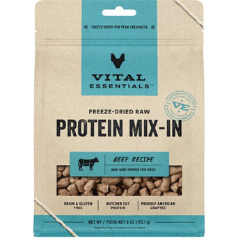 Vital Essentials Vital Essentials Freeze-Dried Raw Protein Mix-In Beef Recipe Dog Food Topper