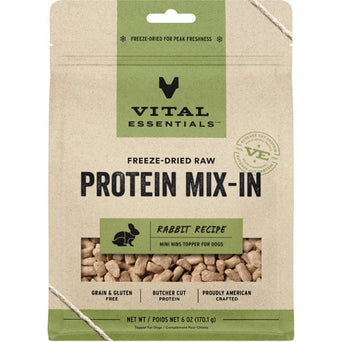 Vital Essentials Vital Essentials Freeze-Dried Raw Protein Mix-In Rabbit Recipe Dog Food Topper