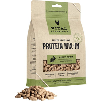 Vital Essentials Vital Essentials Freeze-Dried Raw Protein Mix-In Rabbit Recipe Dog Food Topper