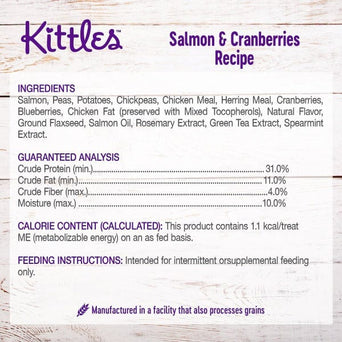 Wellness Wellness Kittles Salmon & Cranberries Cat Treats