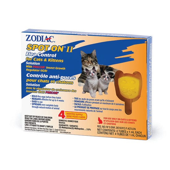 Image showcasing Zodiac Spot On II Flea Control for Cats & Kittens - Petland Canada