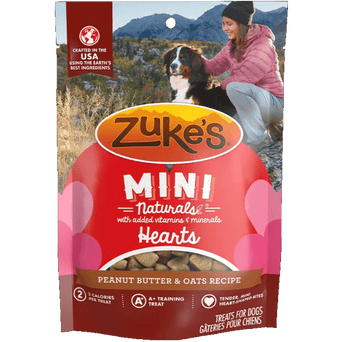 Zuke's Zuke's Mini Naturals Hearts Peanut Butter & Oats Recipe Dog Treats, 5oz