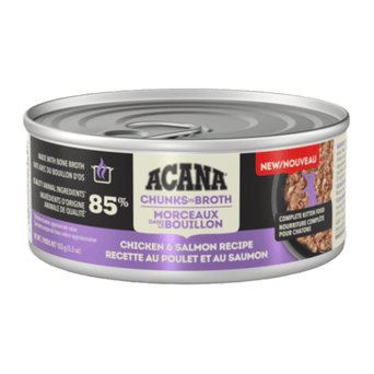ACANA Chunks in Broth Chicken & Salmon Kitten Recipe Canned Cat Food, 5.5oz
