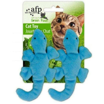 All For Paws AFP Green Rush Gecko Catnip Toy