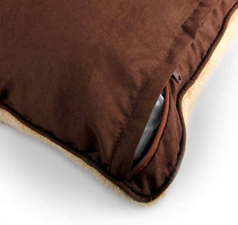 All For Paws AFP LAM Classic Lambswool Pillow Pet Bed - Brown