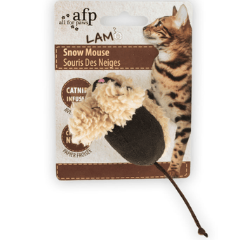 All For Paws AFP Lamb Snow Mouse Cat Toy