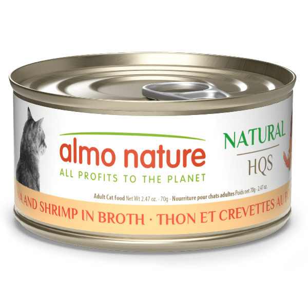 Almo Nature Almo Nature Natural HQS | Tuna and Shrimp in Broth Canned Cat Food