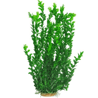 Aquatop Aquatop Green Medium Leaf Plastic Plant with Weighted Base