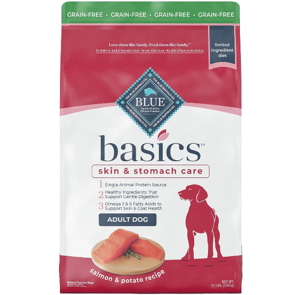 Blue Buffalo Co. BLUE Basics Limited Ingredient Salmon & Potato Recipe Dry Dog Food, 22lb