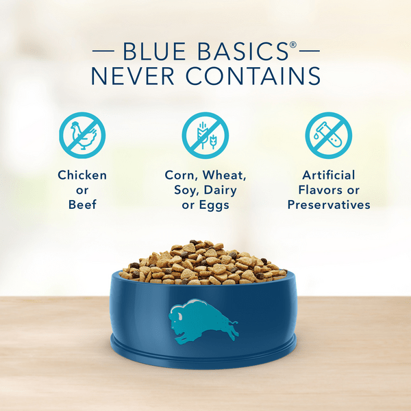 BLUE Basics Skin Stomach Care Grain Free Turkey Potato Recipe Dry Dog Food 24lb
