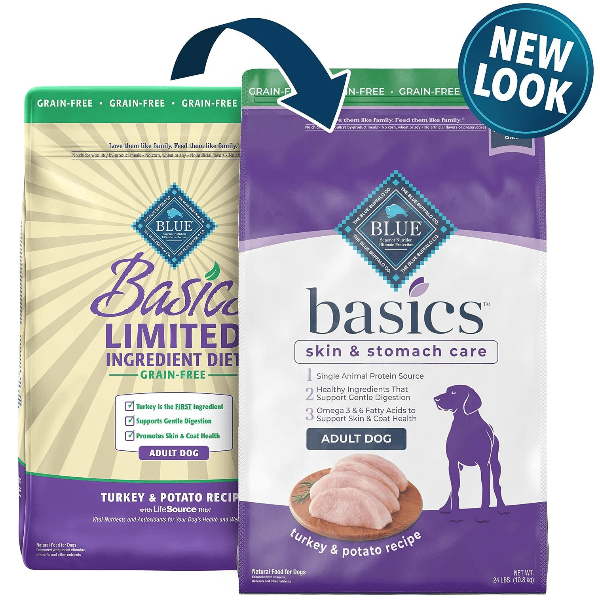 Blue Buffalo Co. BLUE Basics Limited Ingredient Turkey & Potato Recipe Dry Dog Food, 22lb