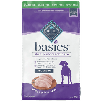 Blue Buffalo Co. BLUE Basics Limited Ingredient Turkey & Potato Recipe Dry Dog Food, 22lb