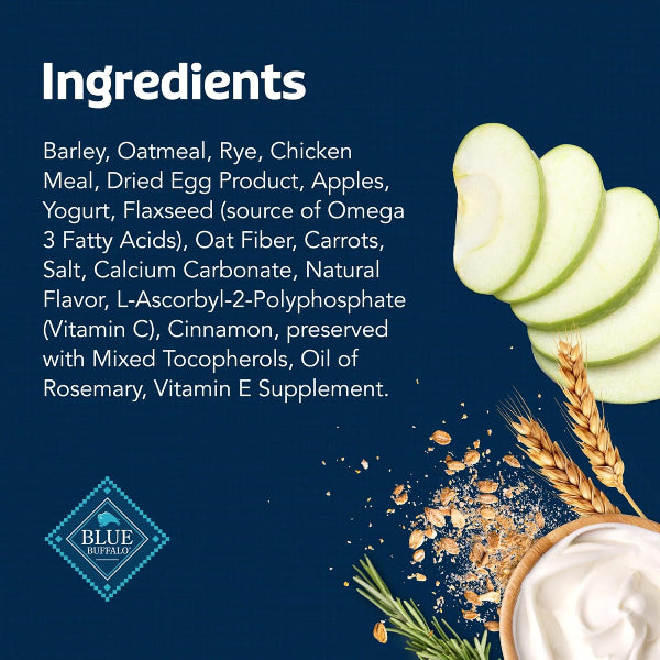 Blue Buffalo Co. BLUE Health Bars Natural Crunchy Dog Treats Biscuits; Apple & Yogurt