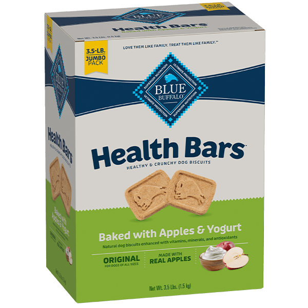 Blue Buffalo Co. BLUE Health Bars Natural Crunchy Dog Treats Biscuits; Apple & Yogurt