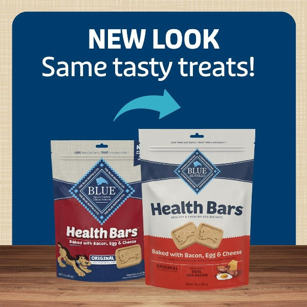 Blue Buffalo Co. BLUE Health Bars Natural Crunchy Dog Treats Biscuits; Bacon, Egg & Cheese