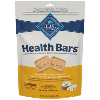 Blue Buffalo Co. BLUE Health Bars Natural Crunchy Dog Treats Biscuits; Banana & Yogurt, 16oz