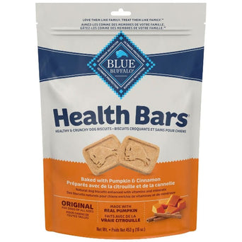 Blue Buffalo Co. BLUE Health Bars Natural Crunchy Dog Treats Biscuits; Pumpkin & Cinnamon, 16oz
