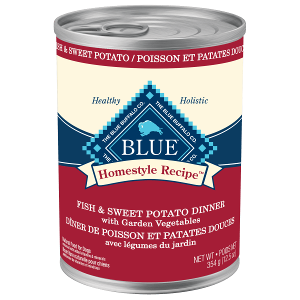 Blue Buffalo Co. BLUE Homestyle Recipe Fish & Sweet Potato Dinner Canned Dog Food
