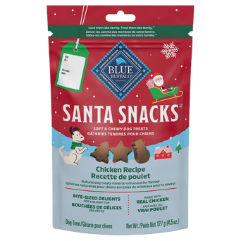 Blue Buffalo Co. BLUE Santa Snacks Soft-Moist Dog Treats; Tasty Chicken Recipe
