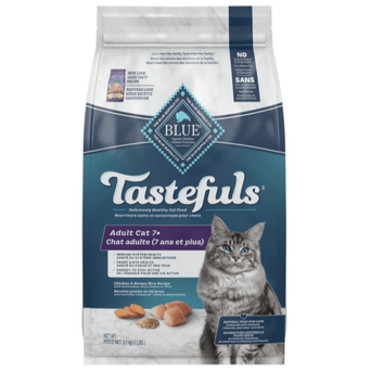 Blue Buffalo Co. BLUE Tastefuls Healthy Aging Mature Chicken & Brown Rice Recipe Dry Cat Food, 7lb