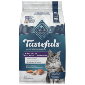 Blue Buffalo Co. BLUE Tastefuls Healthy Aging Mature Chicken & Brown Rice Recipe Dry Cat Food, 7lb