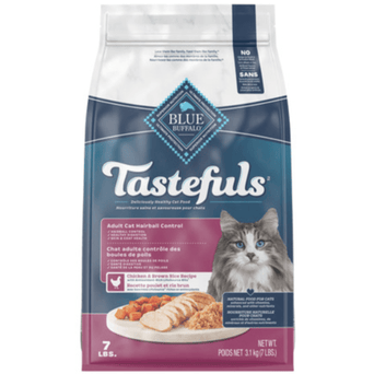 Blue Buffalo Co. BLUE Tastefuls Indoor Health Hairball Control Dry Cat Food, 7lb