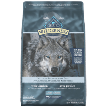 Blue Buffalo Co. BLUE Wilderness Chicken Recipe with Grains Dry Dog Food, 24lb