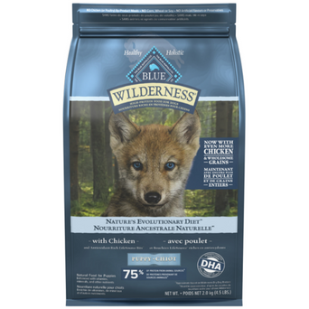 Blue Buffalo Co. BLUE Wilderness Chicken Recipe with Grains Dry Puppy Food, 24lb