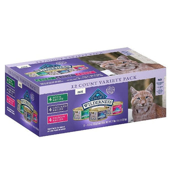 Blue Buffalo Co. BLUE Wilderness Grain Free Adult Canned Cat Food Variety Pack