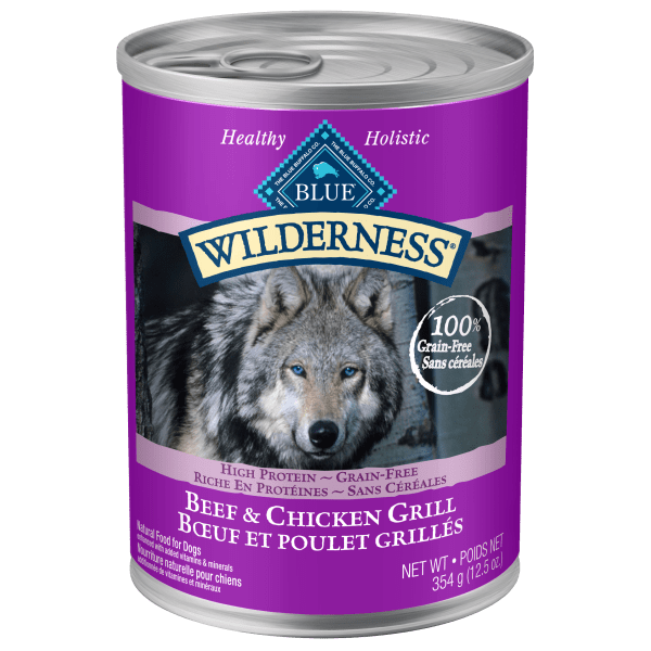 Blue Buffalo Wilderness Beef Chicken Grill Canned Dog Food