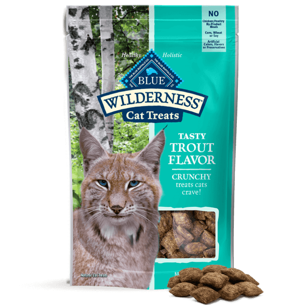 Blue Buffalo Co. BLUE Wilderness Grain Free Crunchy Cat Treats; Tasty Trout Flavor