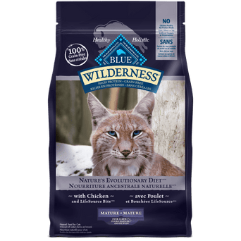 Blue Buffalo Co. BLUE Wilderness Grain Free Mature Chicken Recipe Dry Cat Food