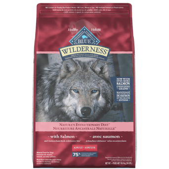 Blue Buffalo Co. BLUE Wilderness Salmon Recipe with Grains Dry Dog Food, 24lb