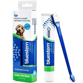 Bluestem Bluestem Oral Care Vanilla Mint Flavor Toothpaste & Brush Kit for Dogs