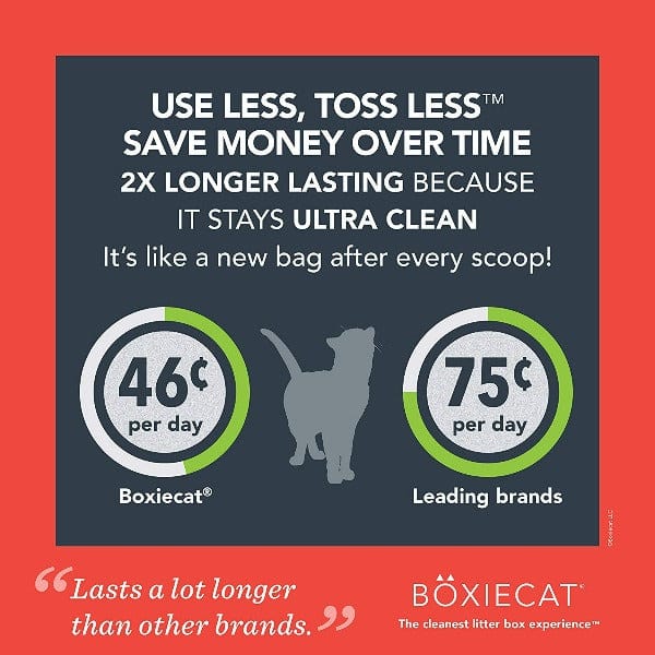 BoxieCat Boxiecat Extra Strength Scent-Free Premium Clumping Clay Cat Litter