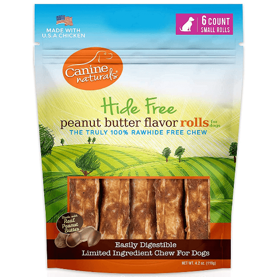 Canine Naturals Hide Free Peanut Butter Rolls Dog Chew Petland