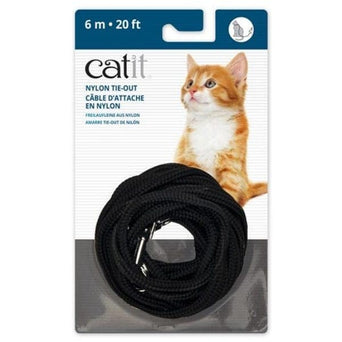 Catit Catit 20ft. Black Nylon Cat Tie-out