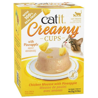 Catit Catit Creamy Cups - Chicken Mousse with Pineapple Cat Treat